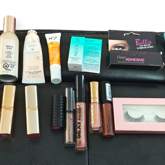 Large Beauty Lot Buxom L'Oreal KVD No7 Nyx Nails Lipstick Marcelle KVD - Picture 1 of 14